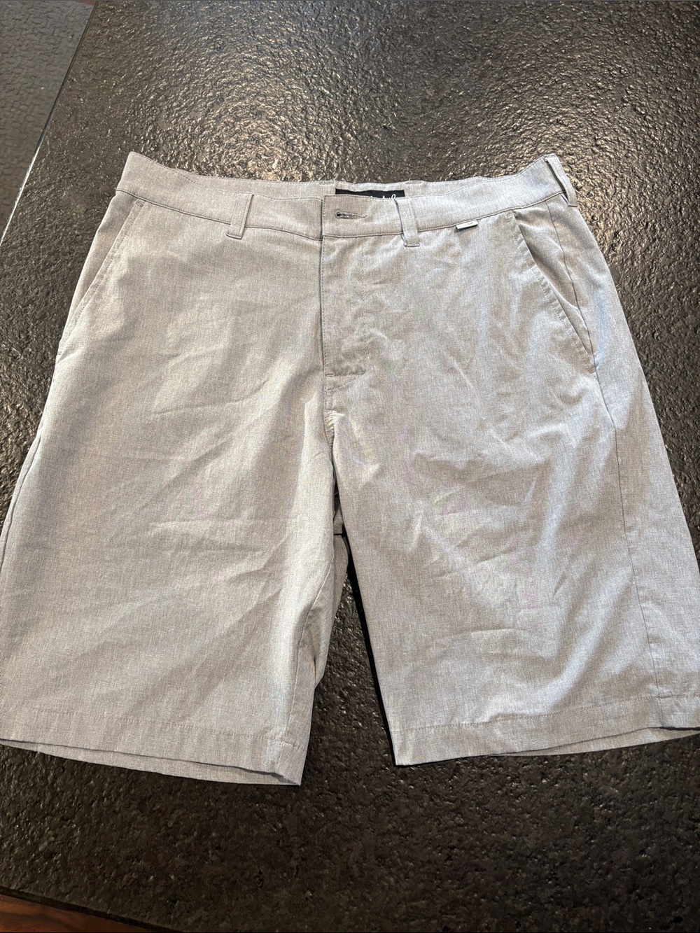 Travis Mathew Heather Gray Flat-Front Men's Shorts